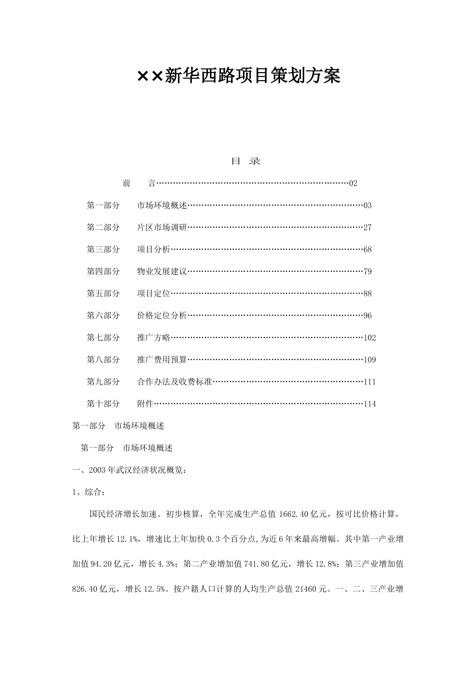 ××新华西路项目策划方案_第1页