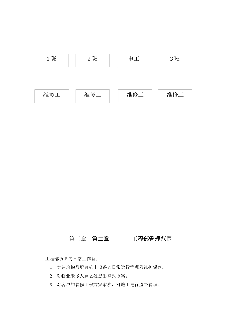 北京安佳物业管理有限公司工程维修部运行手册_第3页