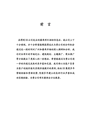 番禺XX地产项目策划报告