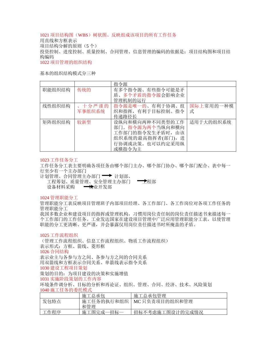 建设工程项目的组织与管理一级项目管理讲义_第3页