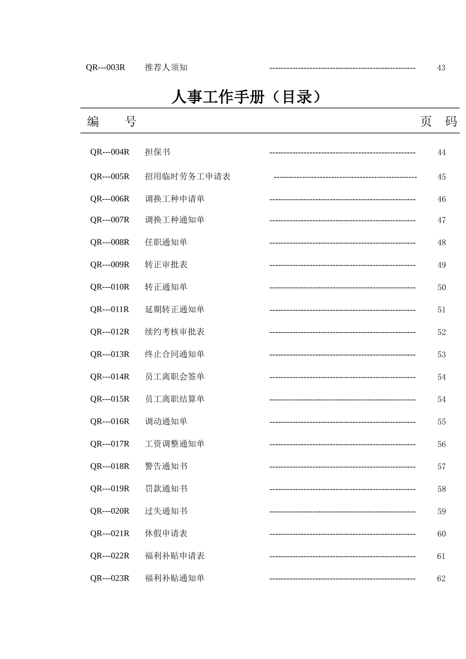 桂林市振安物业管理有限公司人事手册_第3页