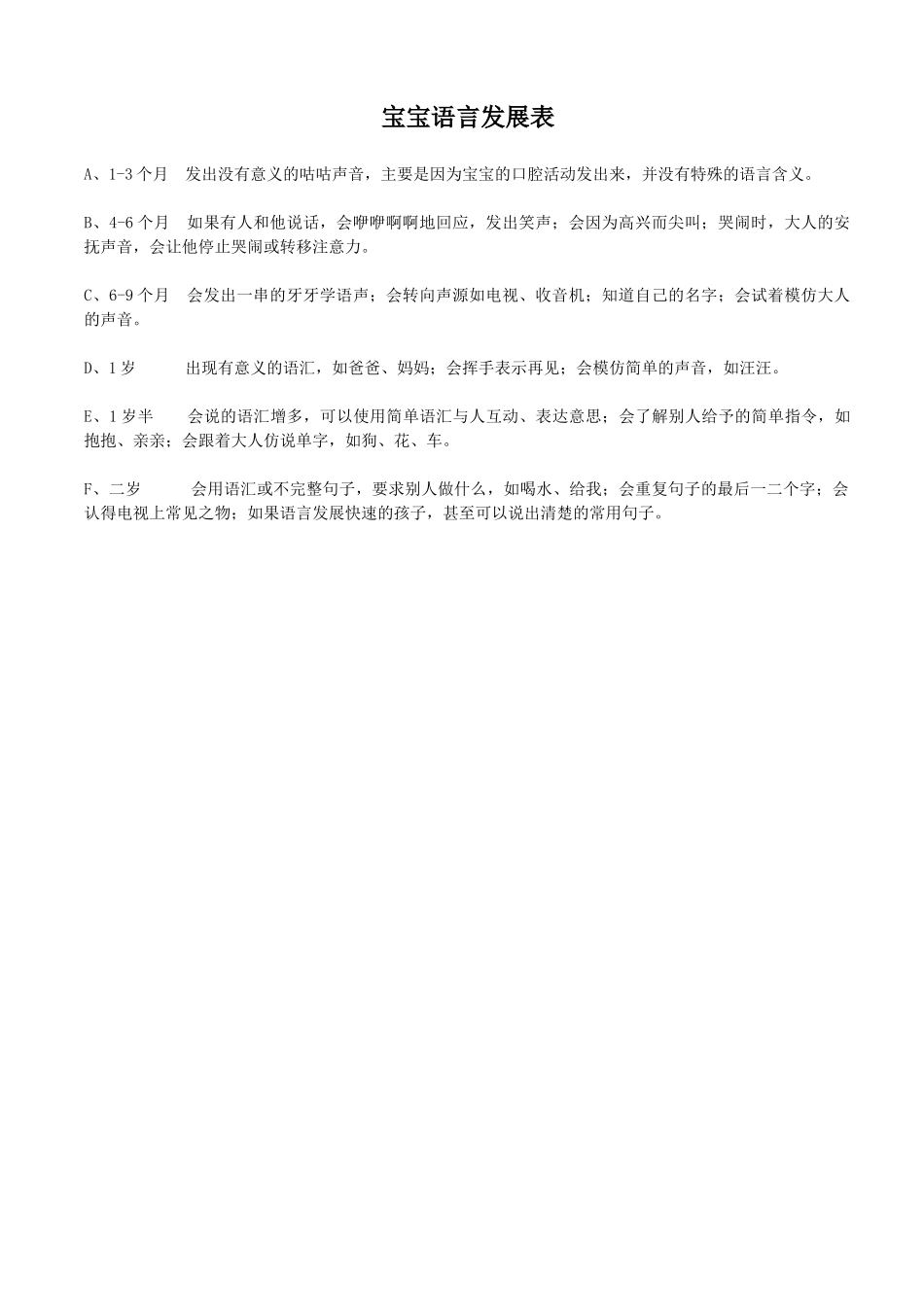 0-3岁宝宝语言发展里程碑_第1页