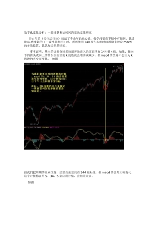 数字化定量分析：一致性获利法时间跨度的定量研究