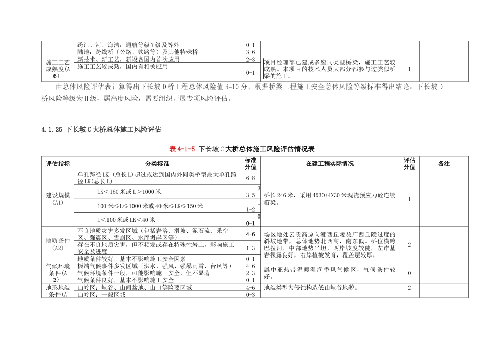 下长坡互通A大桥总体施工风险评估_第3页