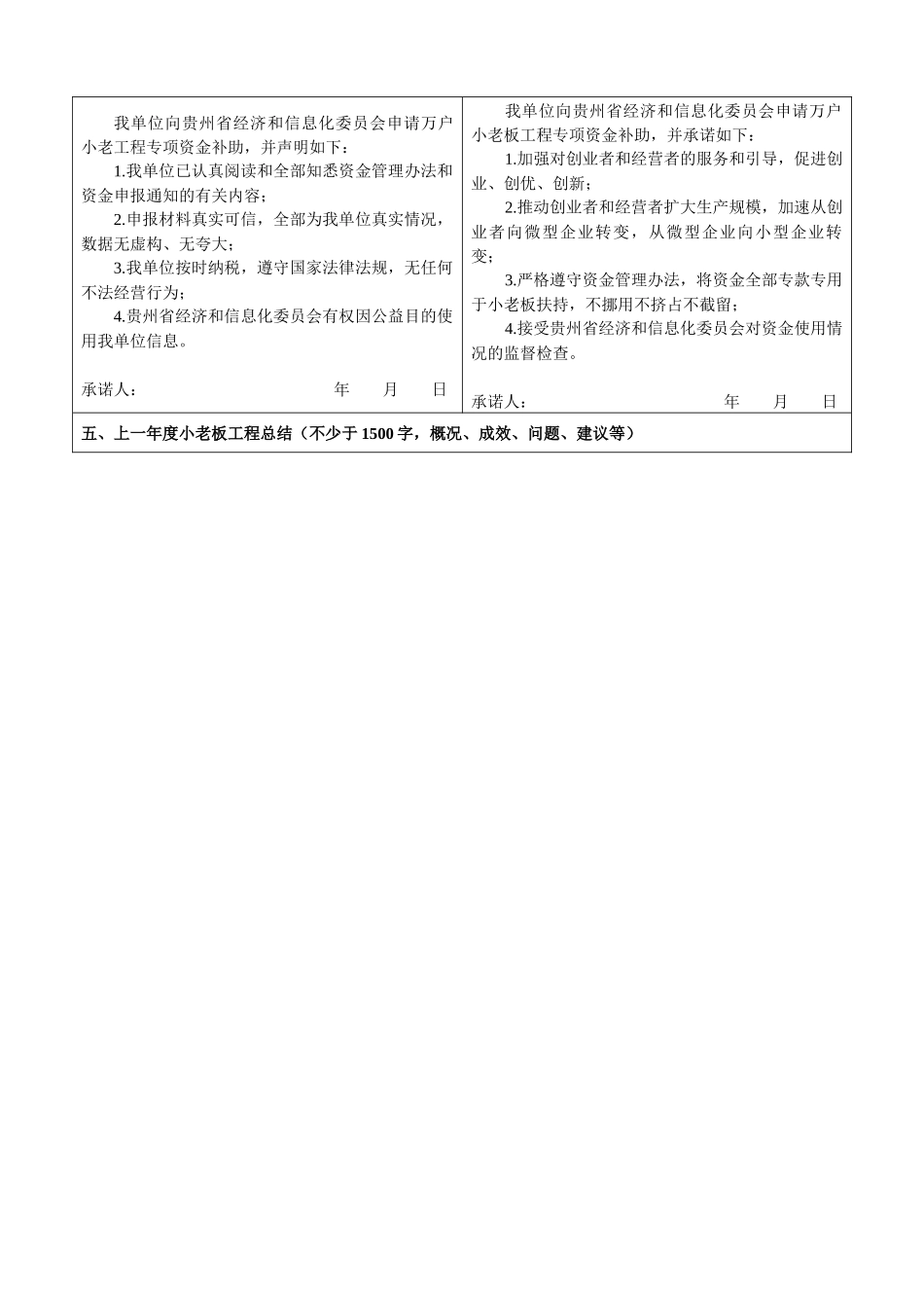 万户小老板（万户小老板行动计划项目）行动计划项目申请表_第3页