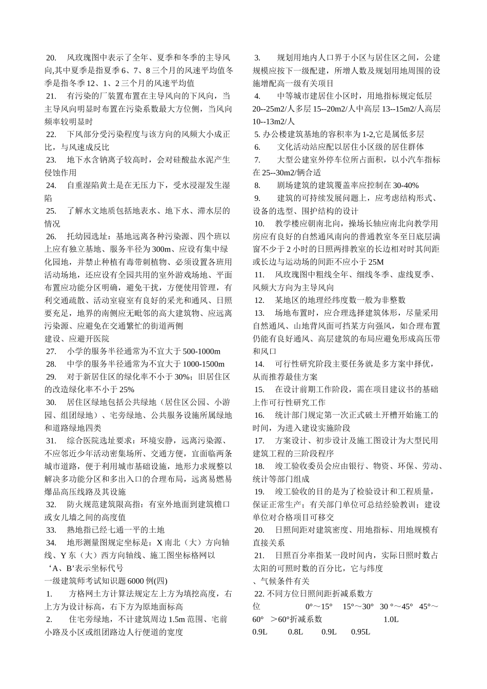 一级建筑师考试知识题6000例_第3页