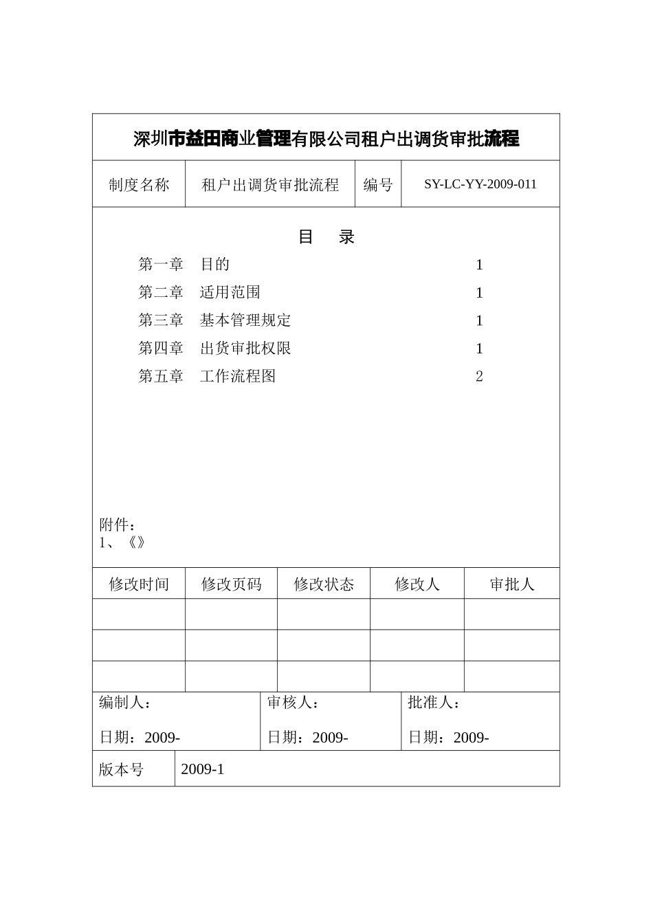 深圳市益田商业管理有限公司租户出调货审批流程_第2页