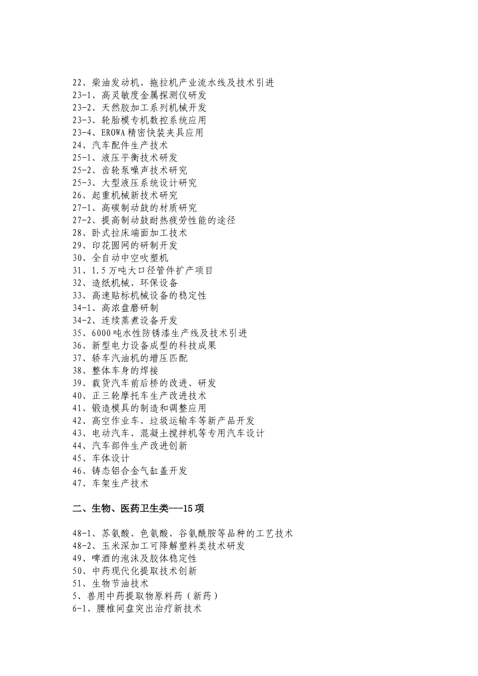 潍坊市技术合作项目目录_第2页