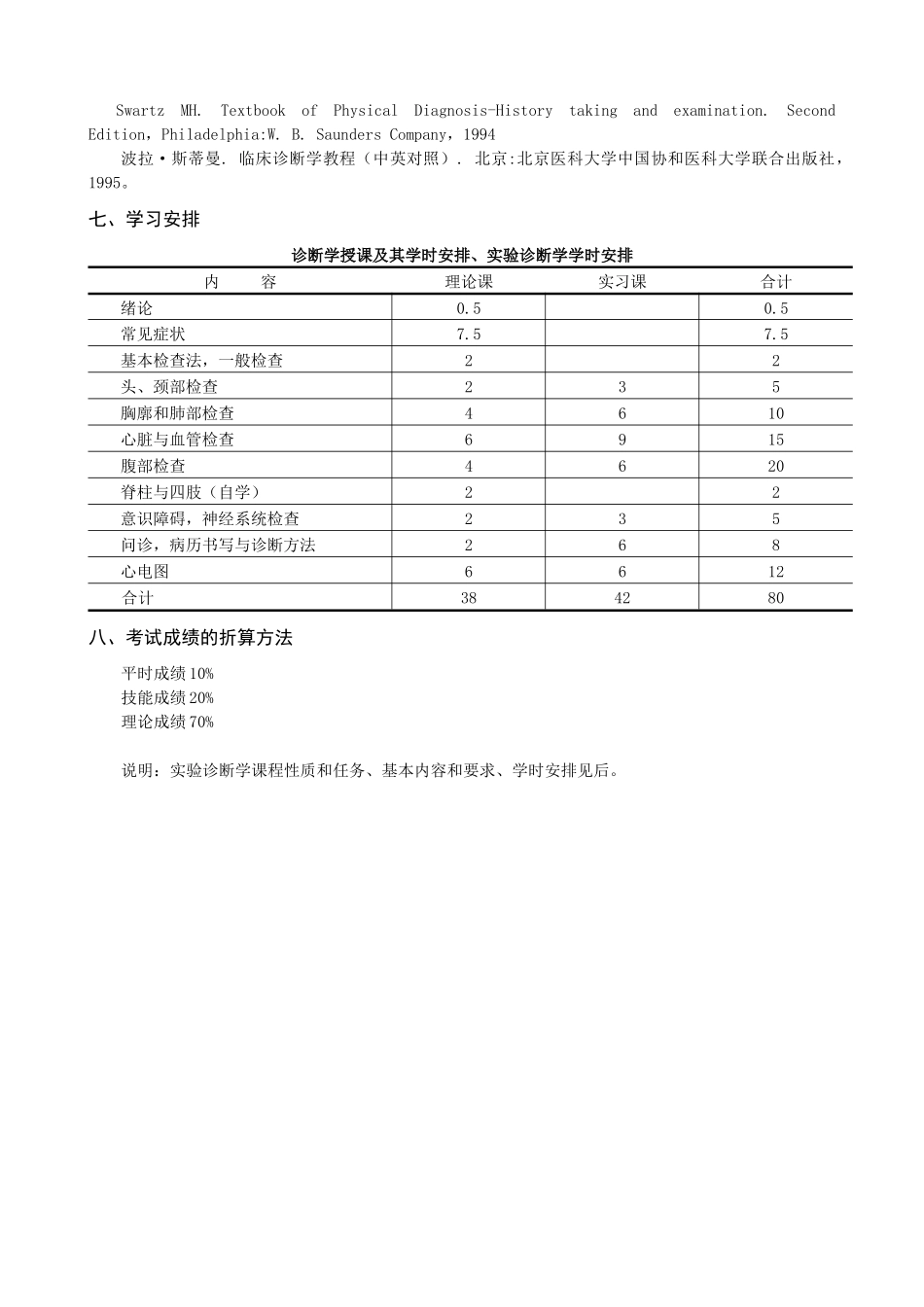 物理诊断学教学大纲(五年制)_第2页