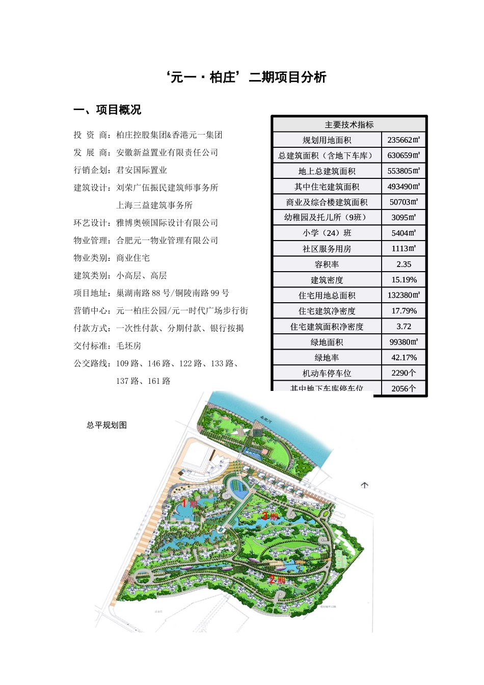 元一柏庄二期项目分析_第1页