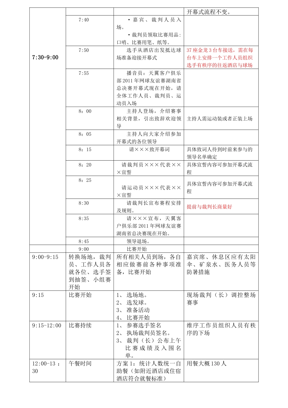 中国电信天翼客户俱乐部“翼网打进”业余网球赛策划案_第3页