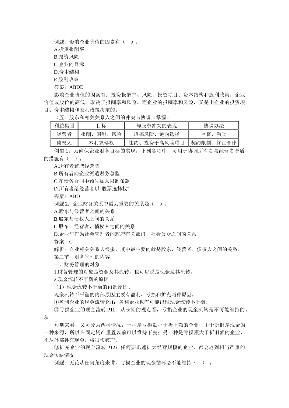 财务管理总论知识点梳理_第2页