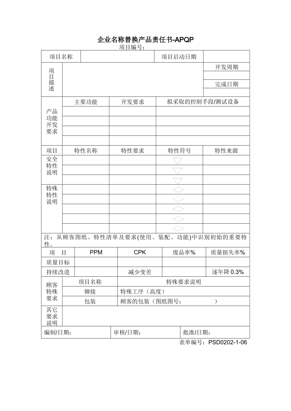 企业名称替换产品责任书_第1页