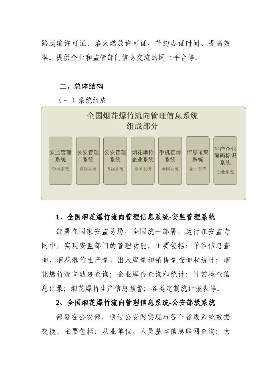 全国烟花爆竹流向管理信息系统设计说明功能及流程说明_第2页