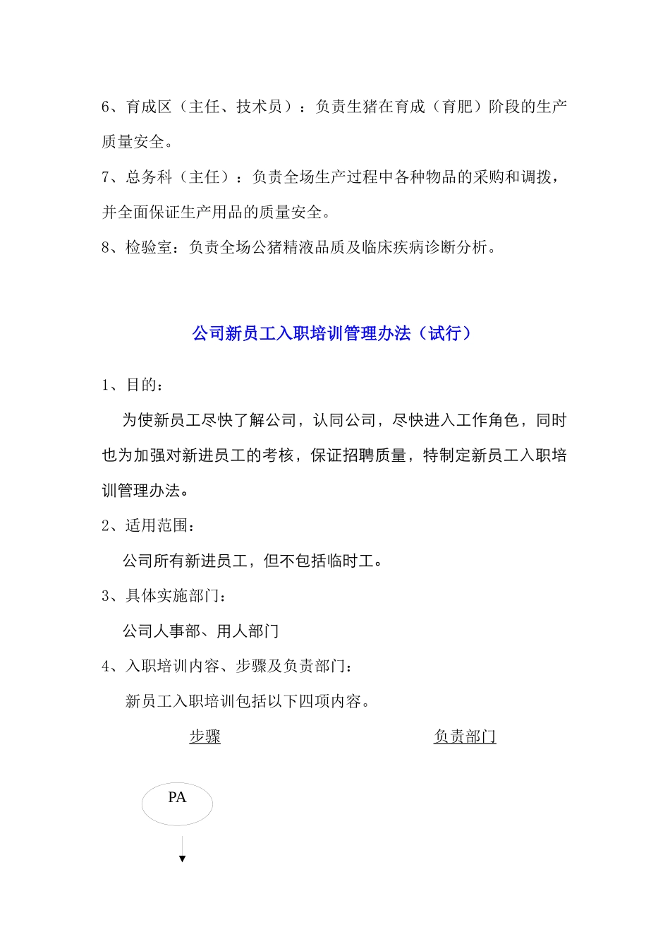 示范猪场组织结构图、职能、岗位职责_第2页
