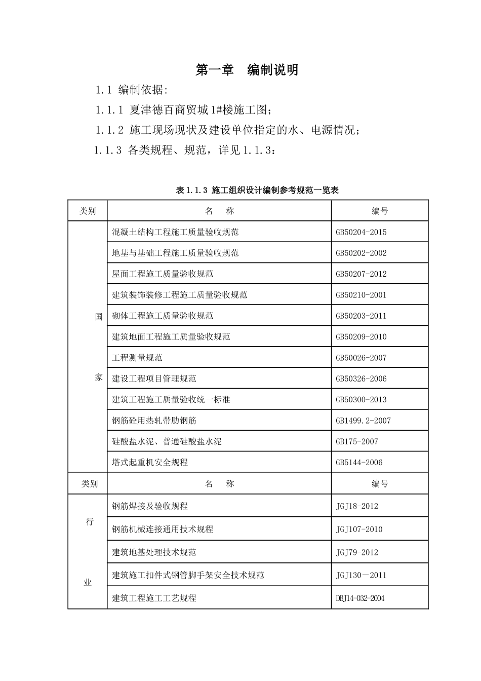 夏津德百商贸城1#楼施工组织设计_第1页