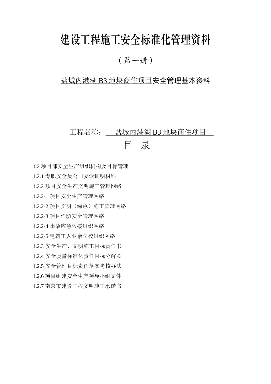 盐城内港湖B3地块商住项目安全管理基本资料_第2页