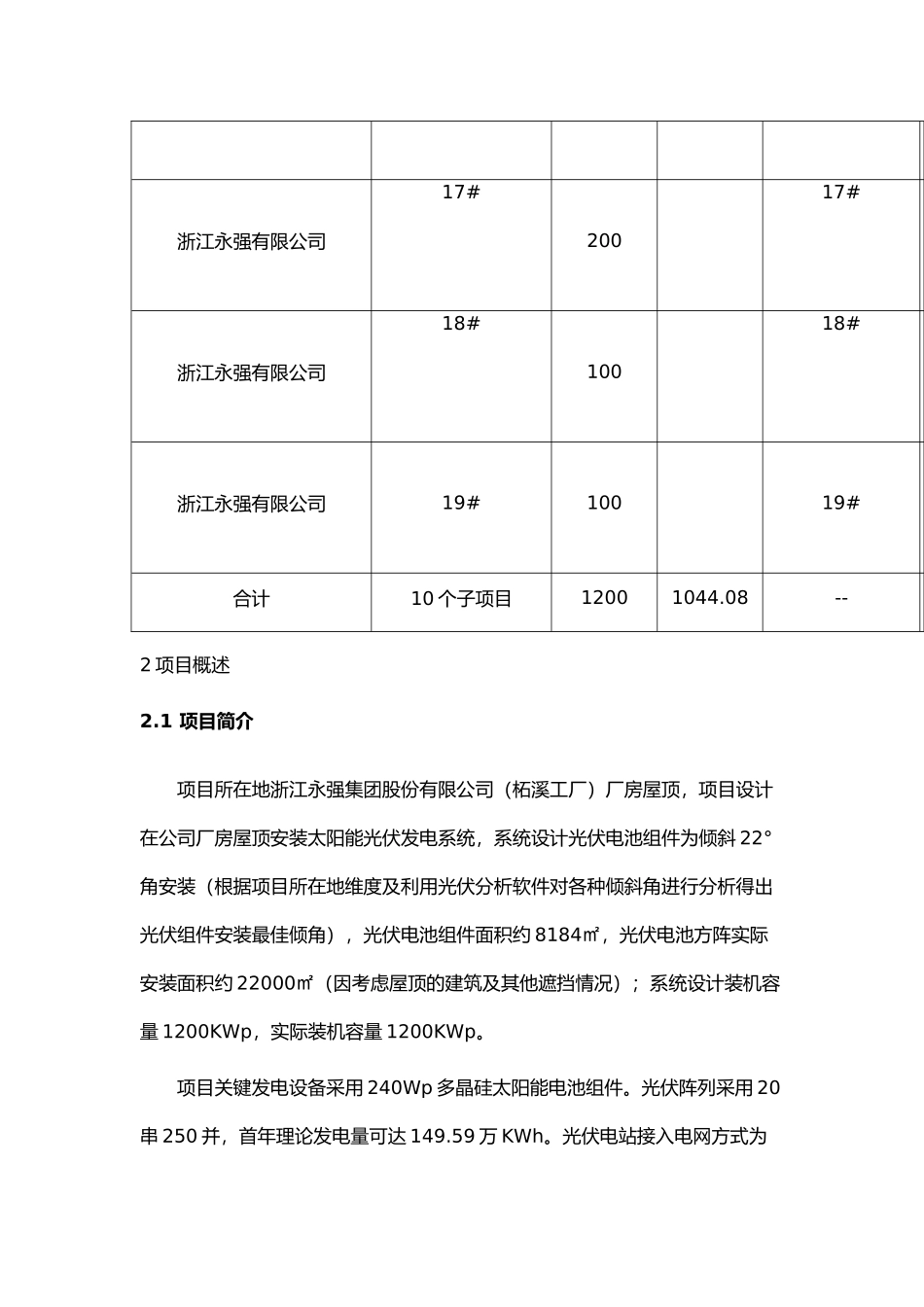 永强集团柘溪工厂1.2MW屋顶分布式光伏发电项目（初步项目方案）_第3页
