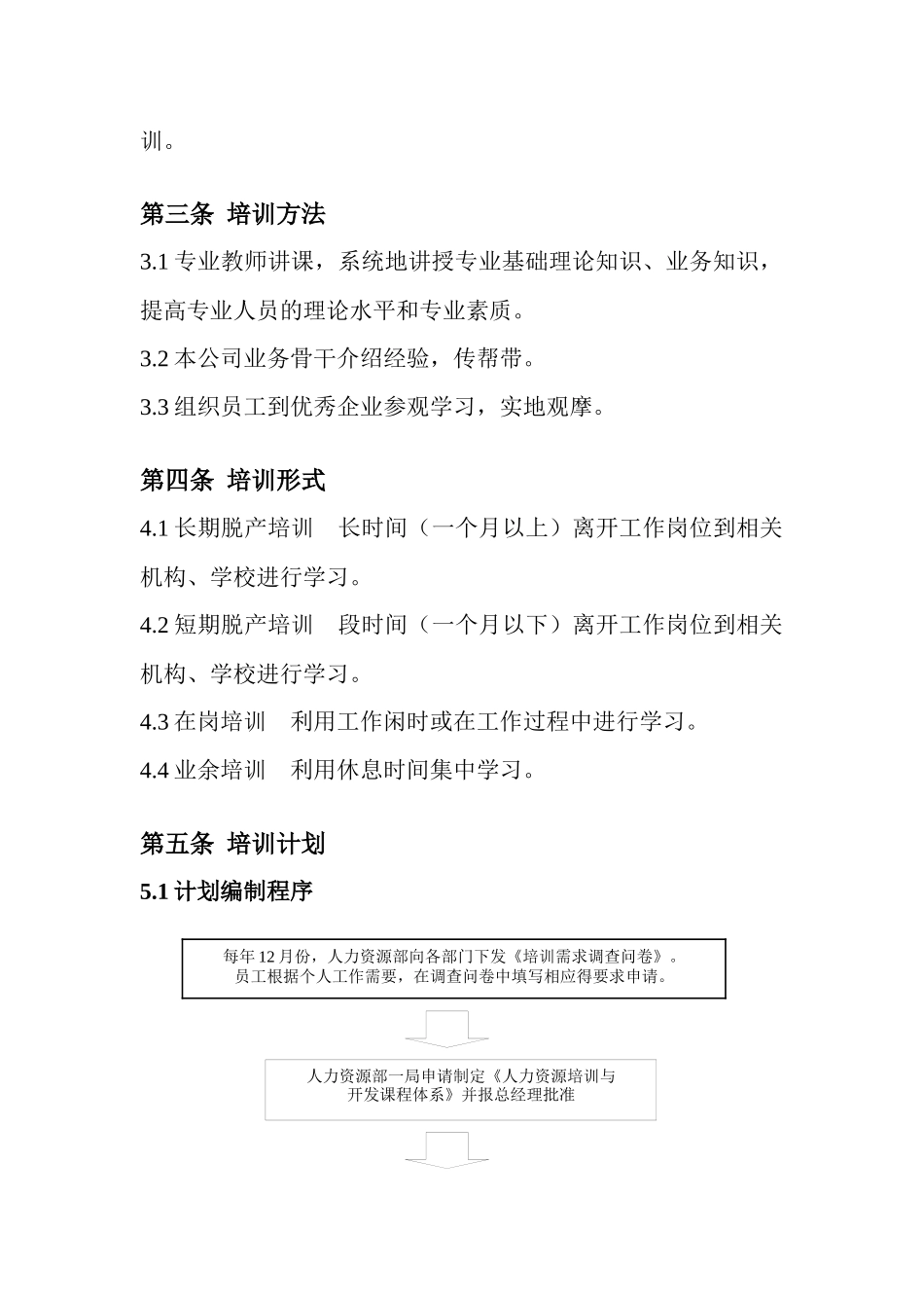 员工培训管理制度人事管理制度_第3页