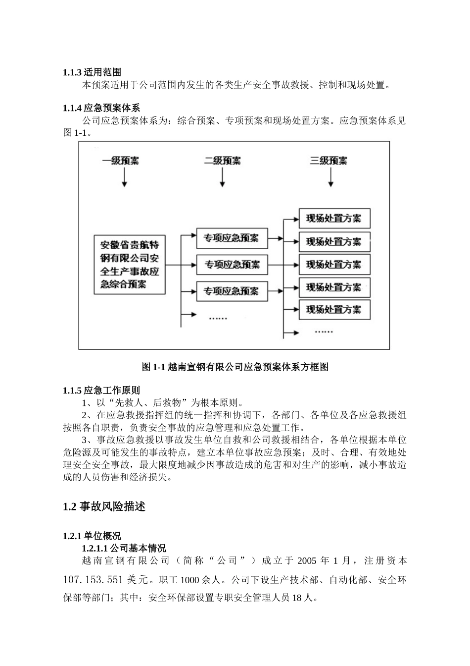 越南宣钢生产安全事故应急预案_第3页