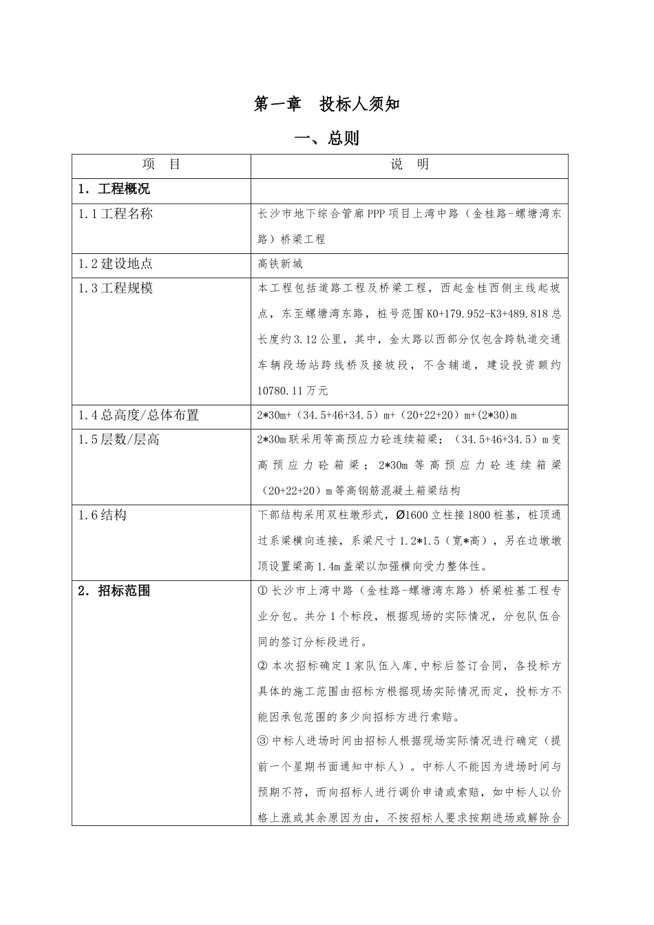 长沙市上湾中路（金桂-螺塘湾东路）桥梁桩基工程专业分包招采资料_第2页
