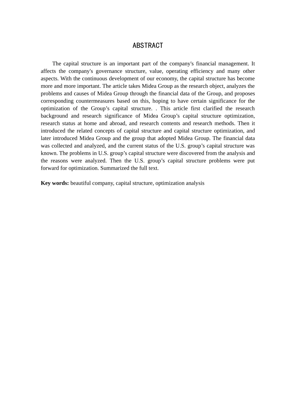 美的集团资本结构优化分析研究  财务会计学专业_第2页
