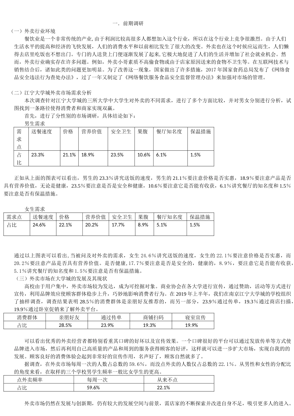 美团外卖在江宁大学城的市场调研报告分析研究   工商管理专业_第3页