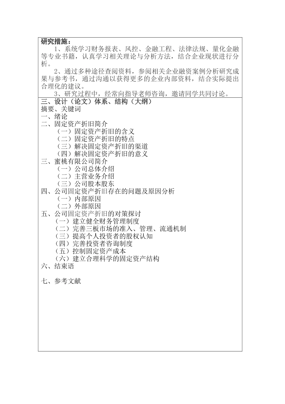 蜜桃餐饮有限公司固定资产折旧问题的探讨分析研究  开题报告_第2页