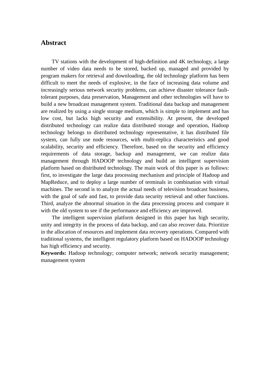 某电视台智能监管平台设计和实现 计算机科学与技术专业_第2页