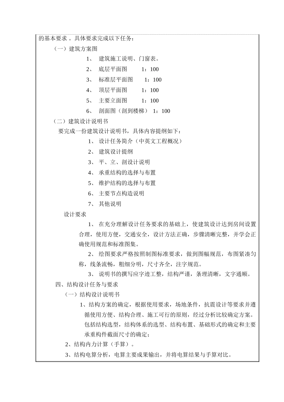 某五层框架办公楼建筑设计和实现  土木工程管理专业 任务书_第2页