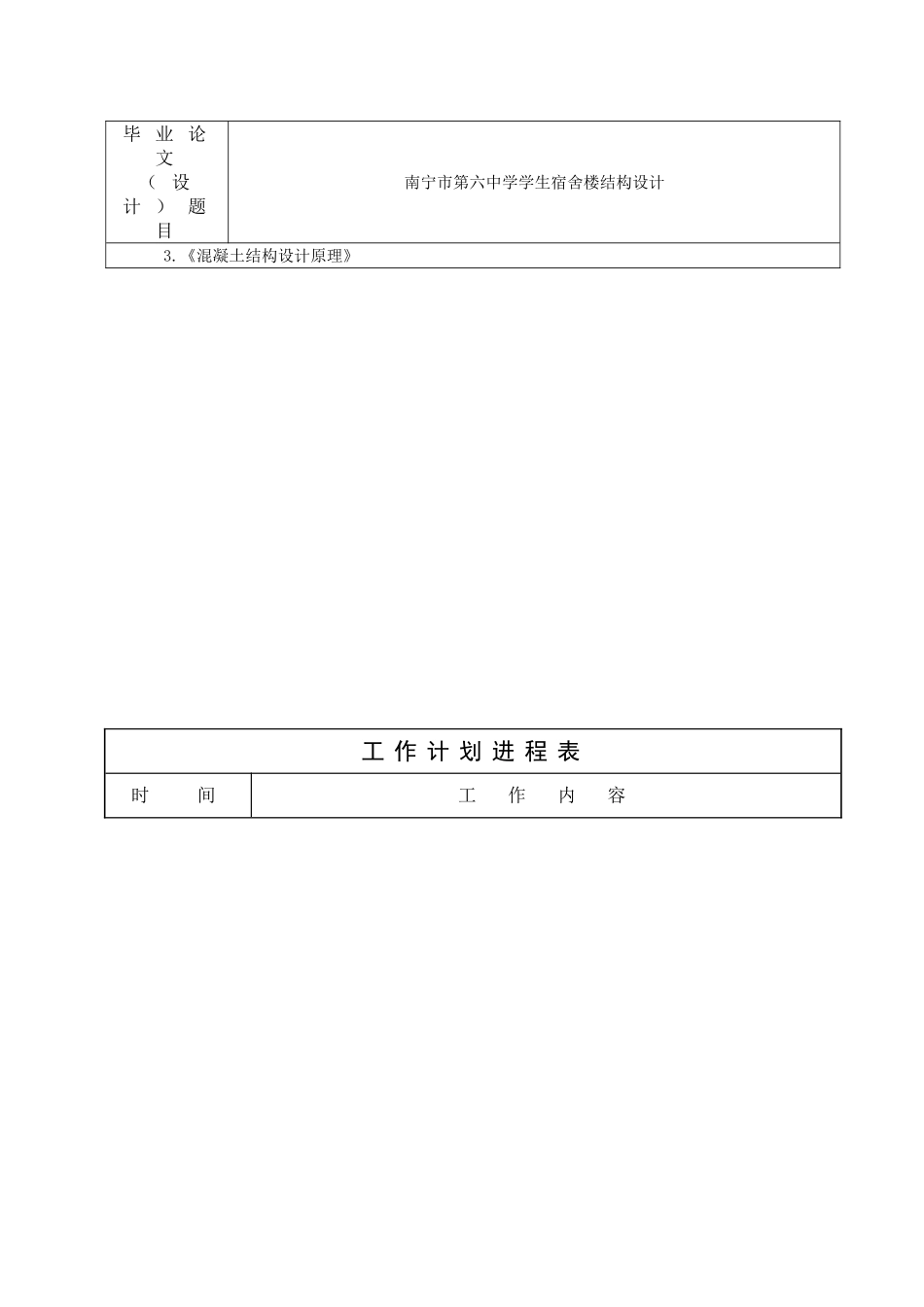 南宁市第六中学学生宿舍楼结构设计和实现   土木工程管理专业 开题报告_第3页
