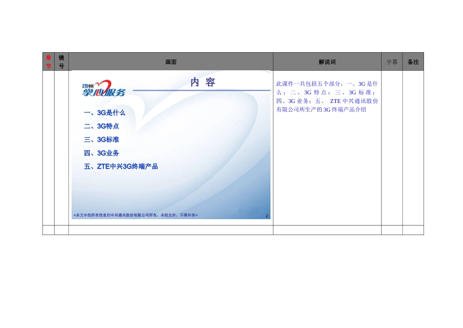 3G基础知识及产品介绍_多媒体脚本_第3页