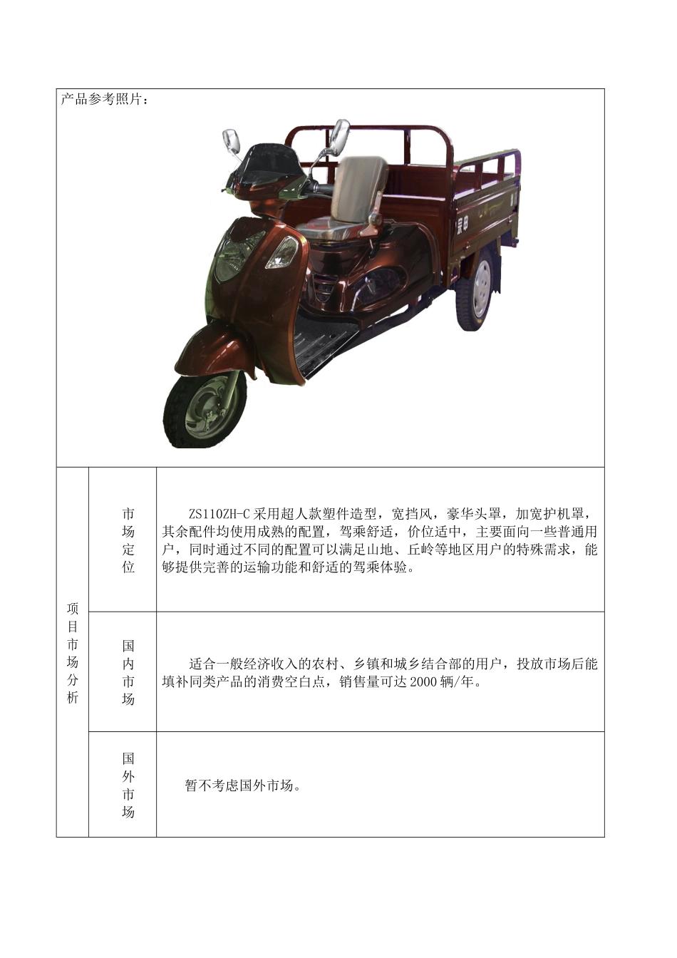 ZS110ZH-C正三轮摩托车开发新产品研发企划方案立项报告(企划方案）_第2页