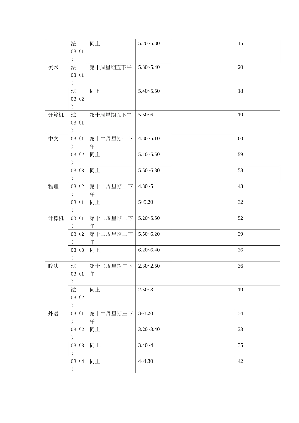 本科体质健康测试日期和时间安排_第2页