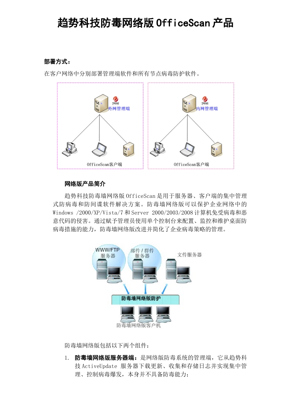 趋势科技防毒网络版OfficeScan产品_第1页