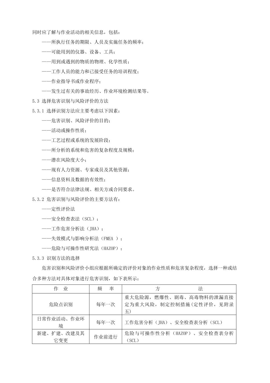 石油化工股份有限公司齐鲁分公司腈纶厂危害识别与风险评价管理程序_第3页