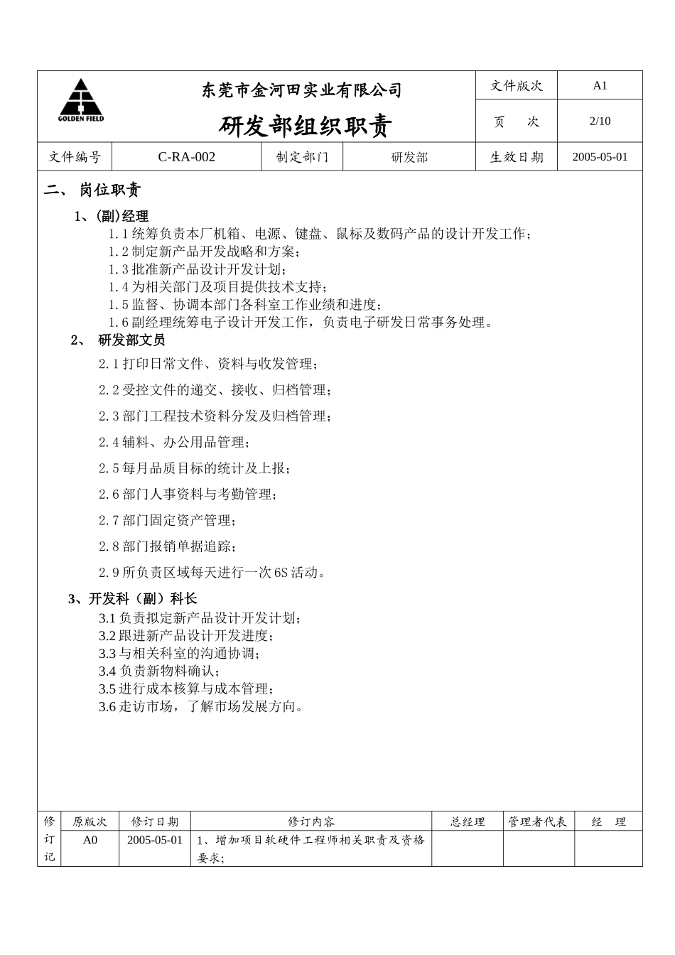 实业有限公司研发部组织职责_第3页