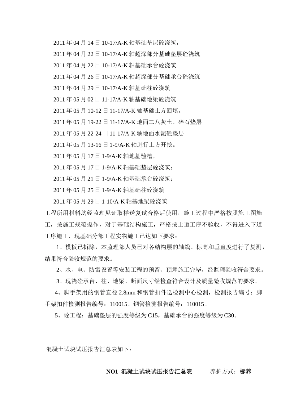 苏州路之遥科技股份有限公司二期生产用房 工程3#厂房基础分部施工小结_第2页