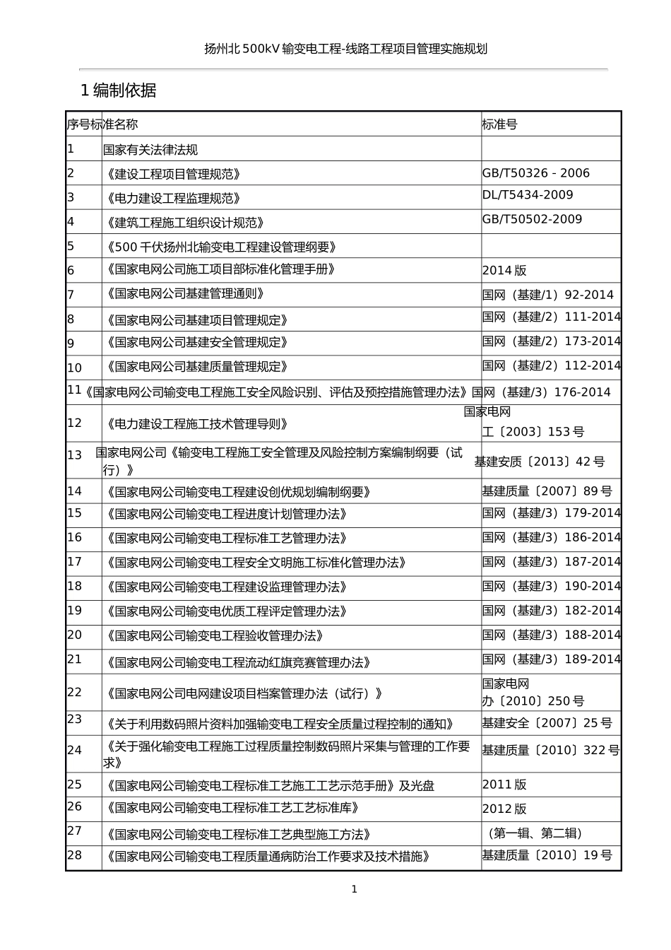扬州北500kV输变电工程-线路工程项目管理实施规划_第3页