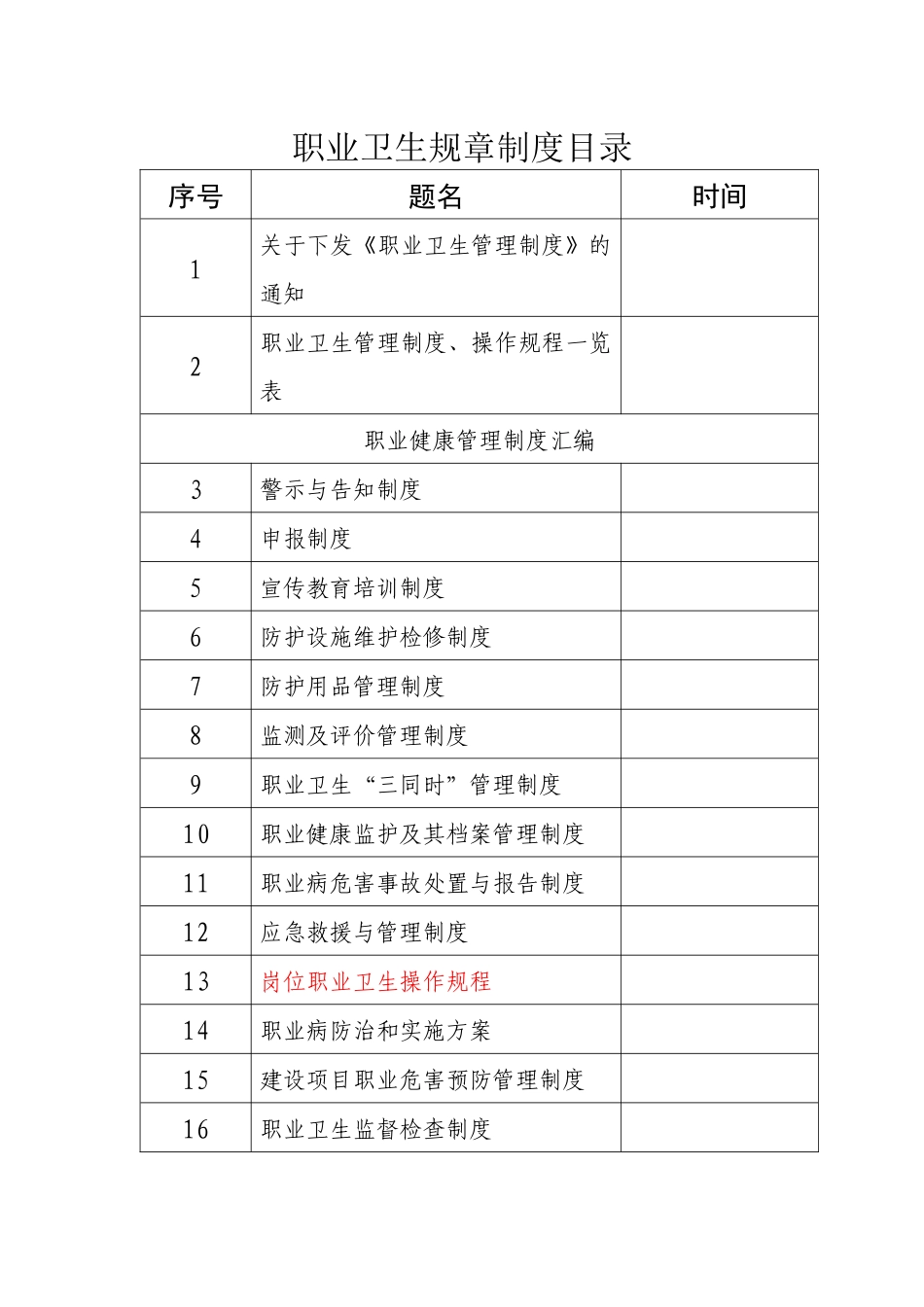 用人单位职业卫生档案 职业卫生规章制度_第3页