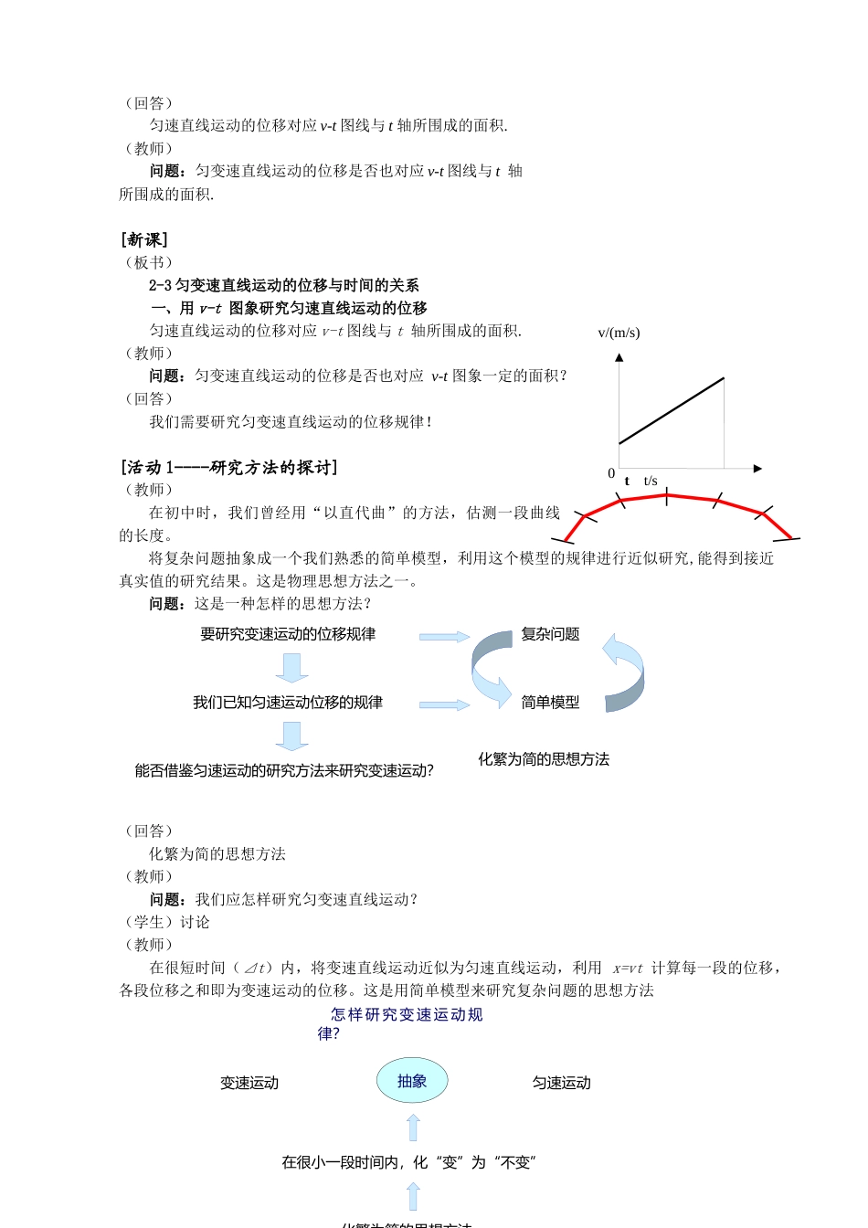 匀变速直线运动的位移与时间的关系(第1课时)教学资料_第2页