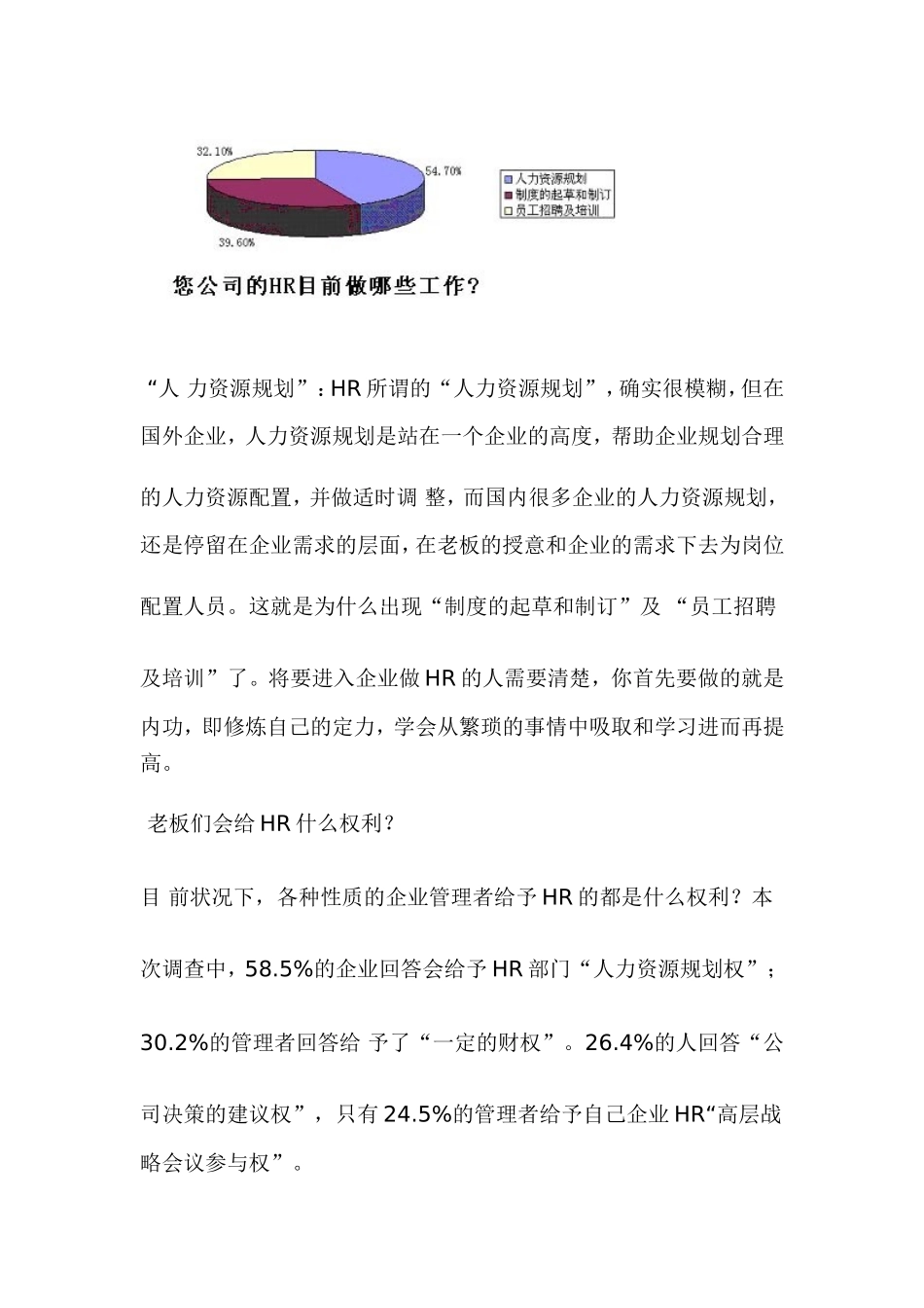 “老板眼中的人力资源价值” 调查报告_第2页
