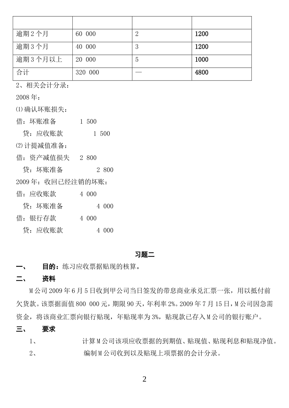 《中级财务会计（一）》形成性考核册及参考答案_第2页