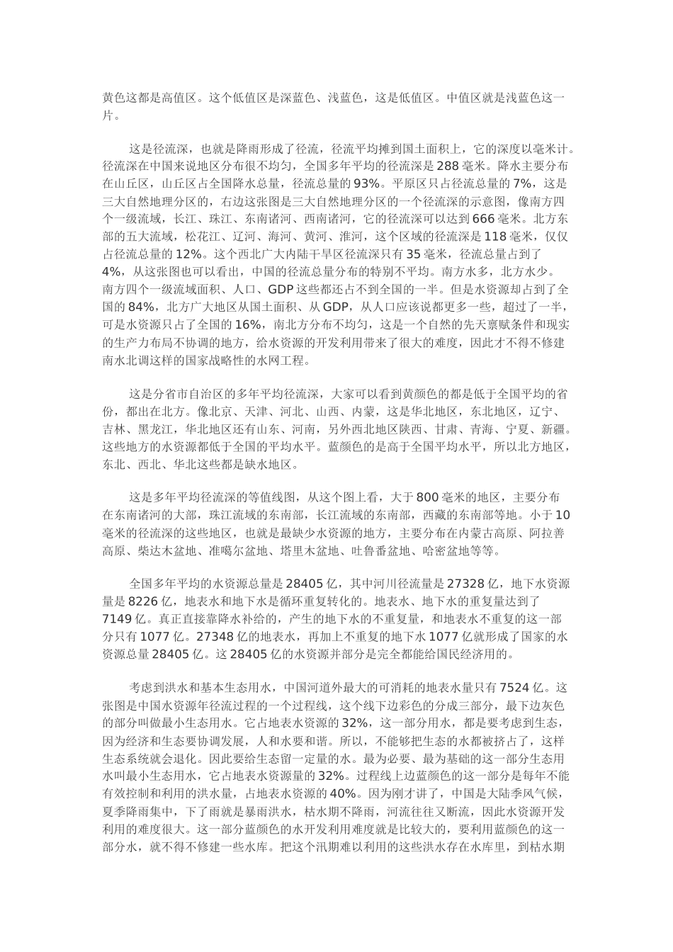 中国水资源现状与未来演讲稿_第2页
