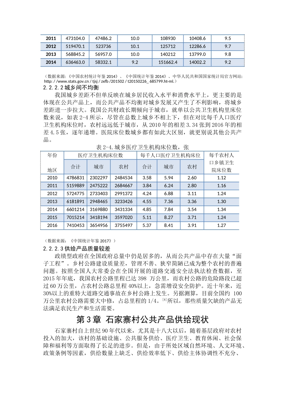农村公共产品供给现状及问题探析分析研究——以贵州省石家寨村为个例   公共管理专业_第3页