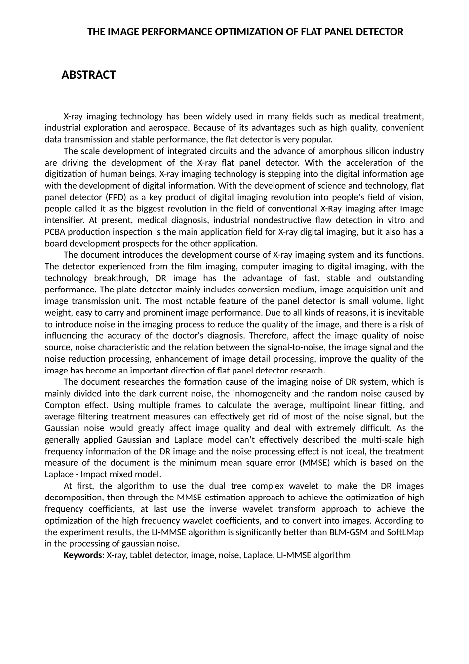 平板探测器图像性能优化分析研究   电子信息工程管理专业_第2页