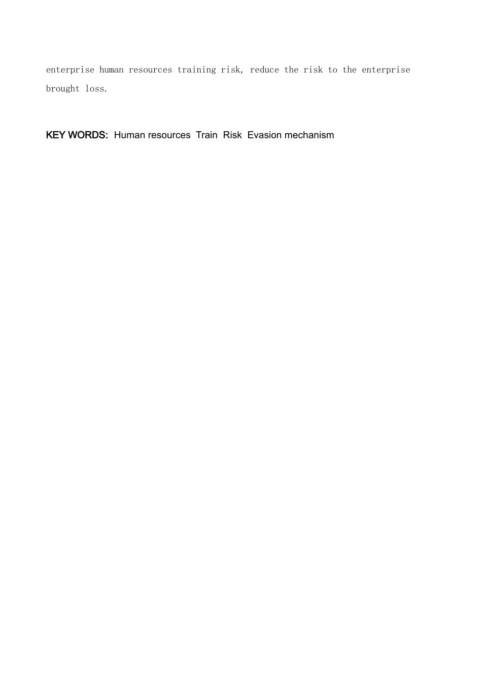 企业人力资源管理中的培训风险及规避机制研究分析——以A公司为例  人力资源管理专业_第3页