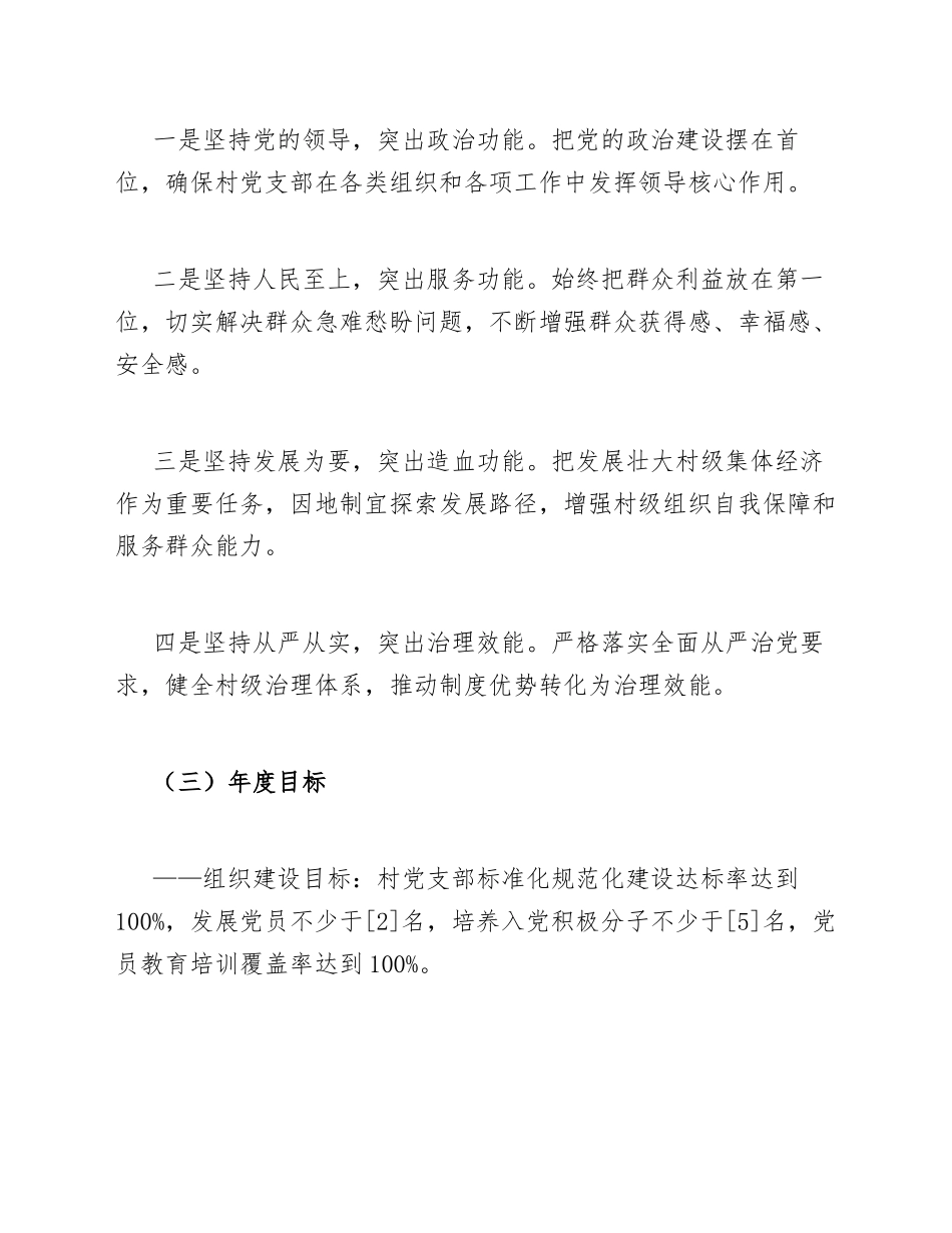 2026年村党支部年度工作计划模版_第2页