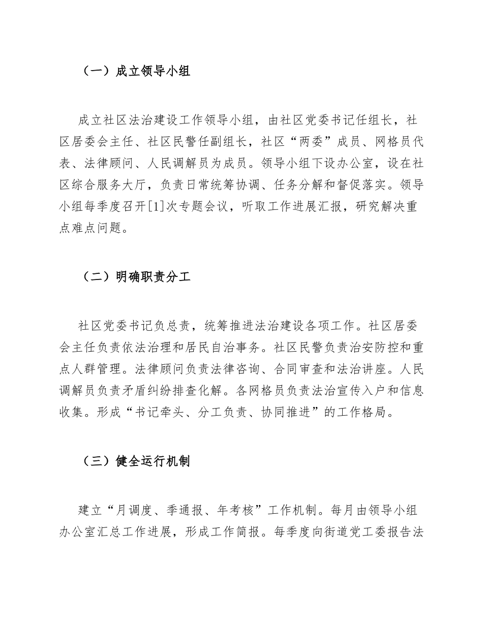 2026年社区法治建设工作计划模版_第3页