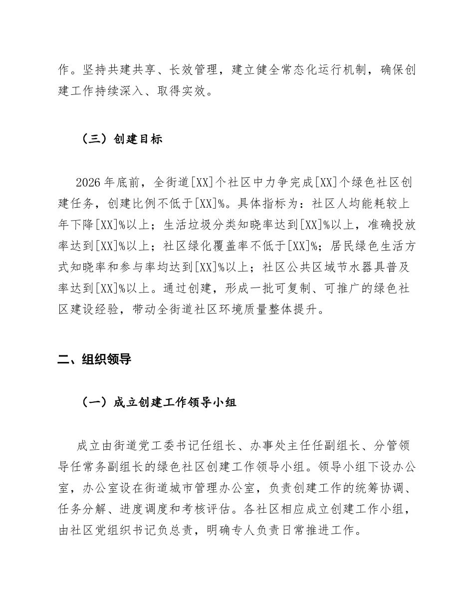 2026年绿色社区创建工作计划模版_第2页